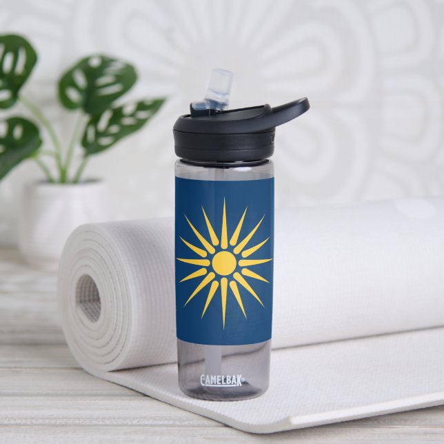 Water bottle with flag of Macedonia, Greece (Yoga)