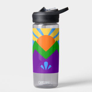 Water bottle with flag of Manitou Springs