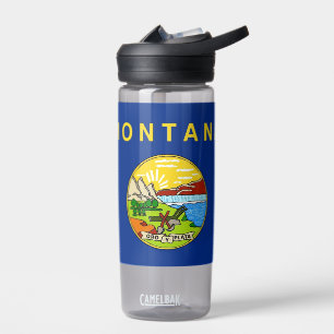 Water bottle with flag of Montana, U.S.