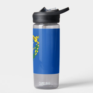 Water bottle with flag of Nevada, U.S.