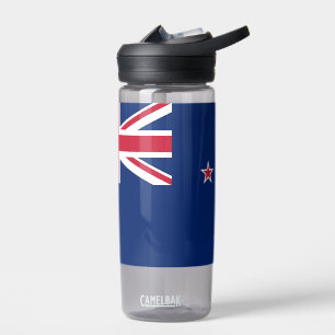 Water bottle with flag of New Zealand