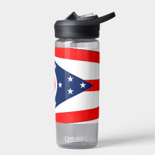Water bottle with flag of Ohio, U.S.