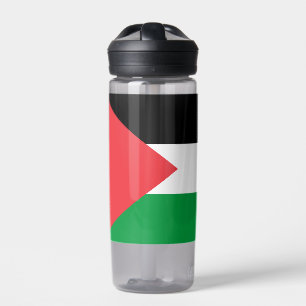 Water bottle with flag of Palestine