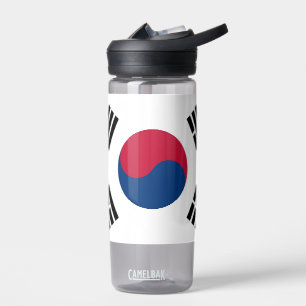 Water bottle with flag of South Korea