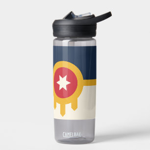 Water bottle with flag of Tulsa, Oklahoma