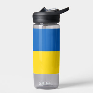 Water bottle with flag of Ukraine