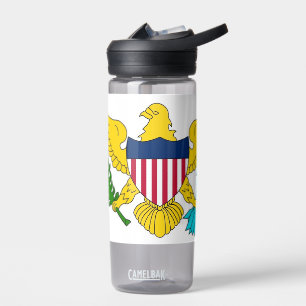 Water bottle with flag of Virgin Islands, U.S.