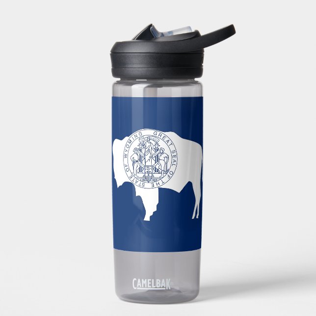 Water bottle with flag of Wyoming, U.S. (Left)