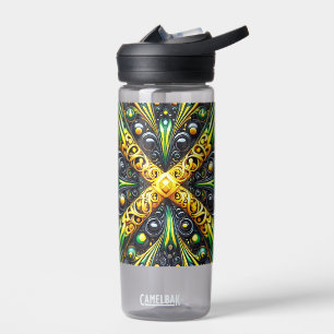 Water bottle with Jamaican Colours Design