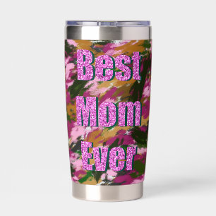 Water Bottles Best mum ever With Camo design Insulated Tumbler