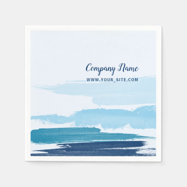 Water Brushstrokes Square Napkin (Front)