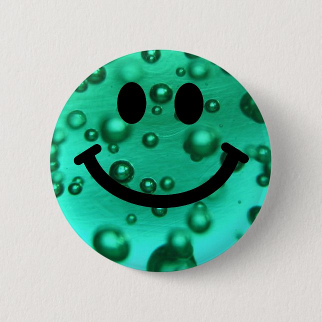 Water bubbles 6 cm round badge (Front)