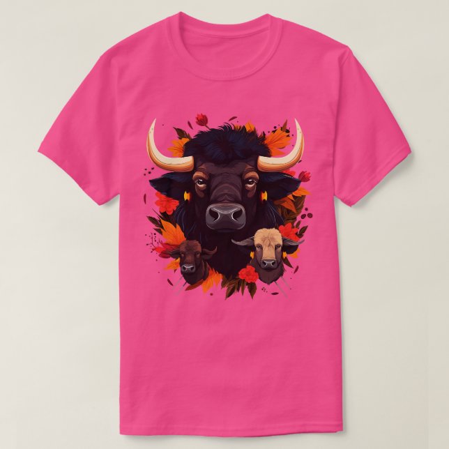 Water Buffalo Colouring Book T-Shirt (Design Front)