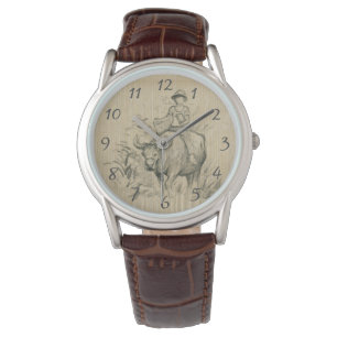 Water Buffalo Kid Chinese Ox Year Birthday W Watch