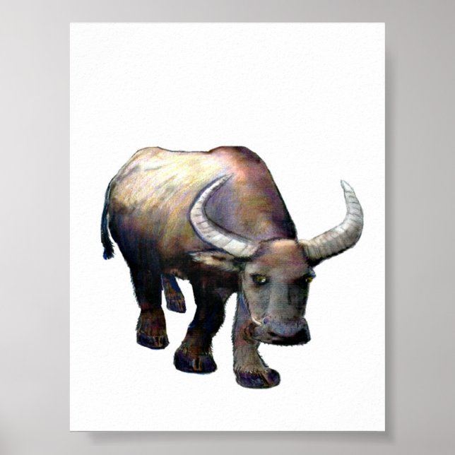 Water Buffalo Ox China Colossal Giclée jGibney Poster (Front)