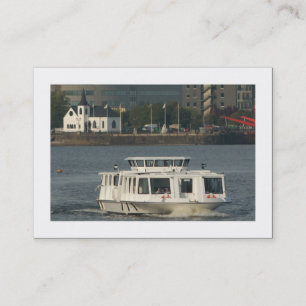 Water Bus, Cardiff Bay (Bordered) Business Card