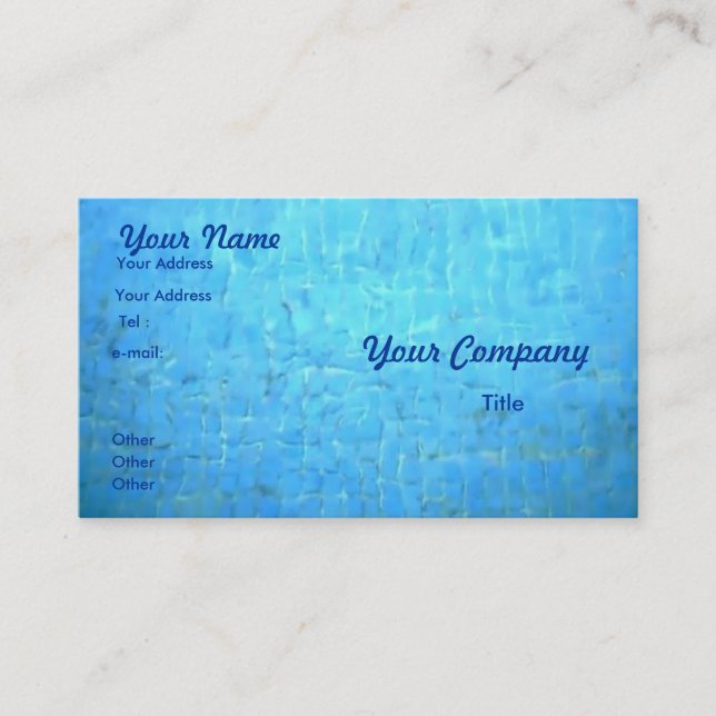 Water Business Card (Front)