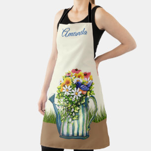 Water Can with Wildflowers Apron