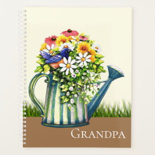 Water Can with Wildflowers Planner
