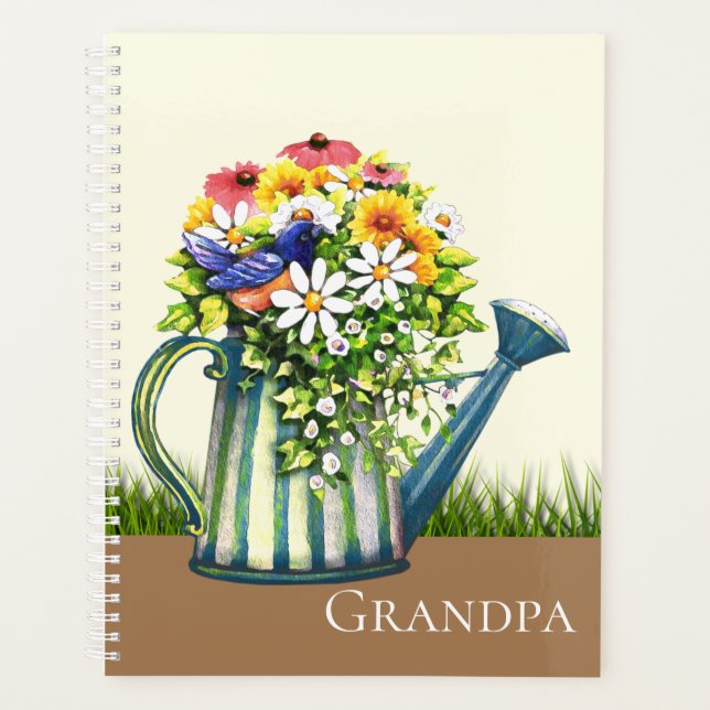 Water Can with Wildflowers Planner (Front)
