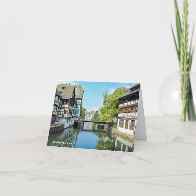 water canal in Strasbourg France Card (Front)