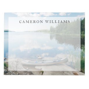 Water Canoe on Lake in Sweden Notepad