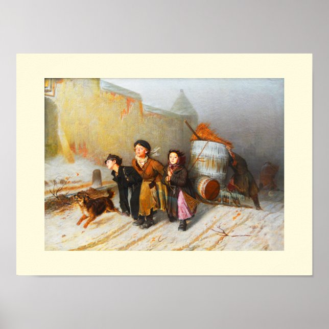 Water carriers in winter poster (Front)