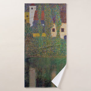 Water Castle, Gustav Klimt Bath Towel