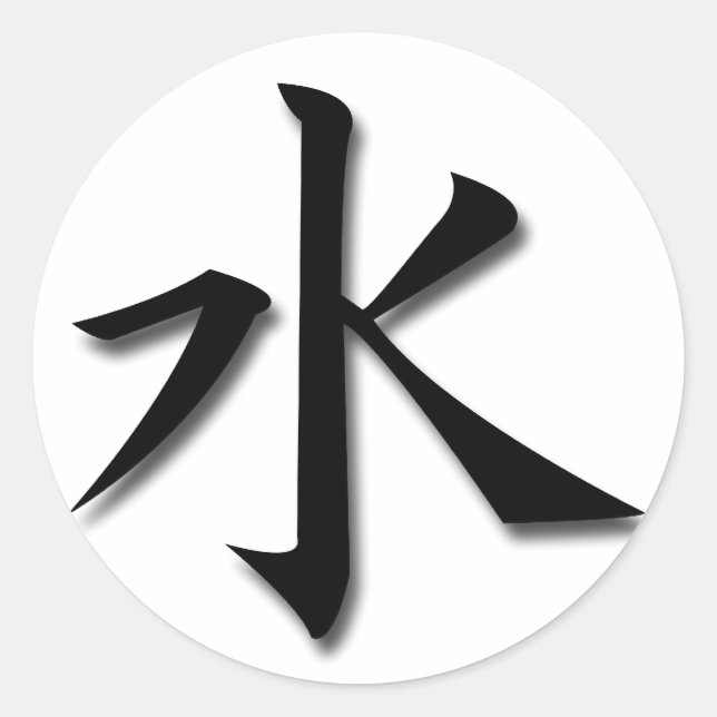 Water Classic Round Sticker (Front)