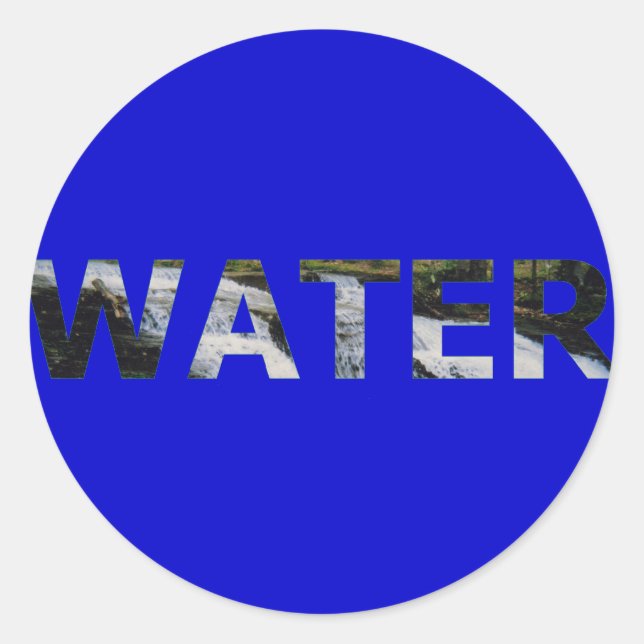 Water Classic Round Sticker (Front)
