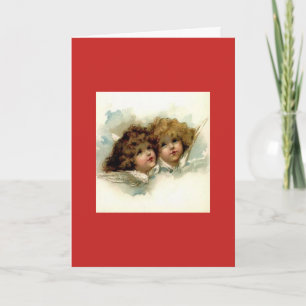 WATER COLOR ANGELS CHRISTMAS FOLDED CARD