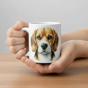 Water Color Beagle Coffee Mug