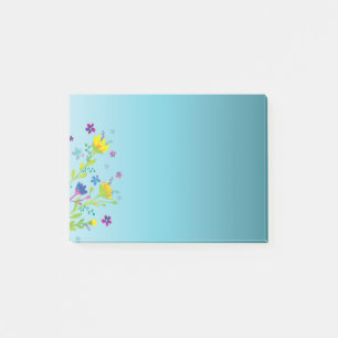 Water color floral garden post-it notes