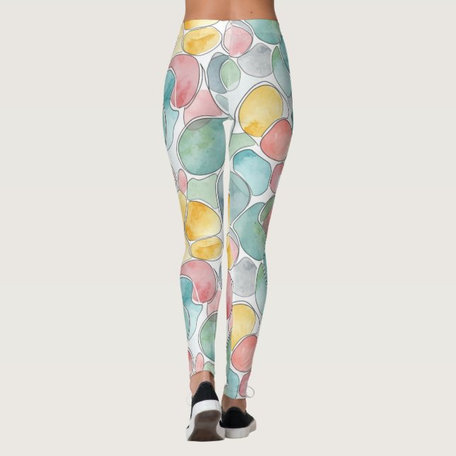 Water color pattern leggings (Back)