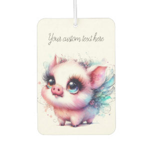 Water Color Pig Car Air Freshener