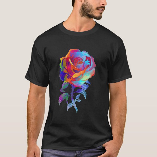 Water Color Rose Garden Gardener Botanist Flowers  T-Shirt (Front)