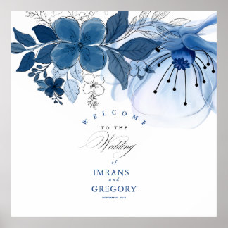 Water colore Wedding Welcome Poster