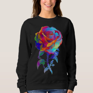 Water Colour Art Rose Garden Gardener Botanist Flo Sweatshirt