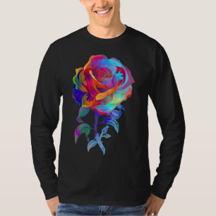 Water Colour Art Rose Garden Gardener Botanist Flo T-Shirt