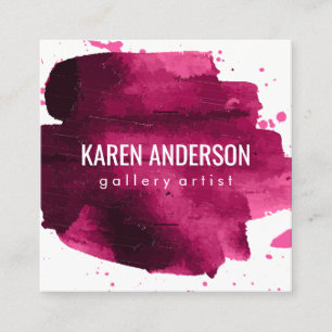 Water Colour (brushed) Square Business Card