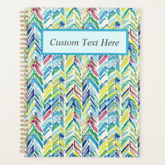 Water Colour Chevron Pattern Design with Bold Brus Planner