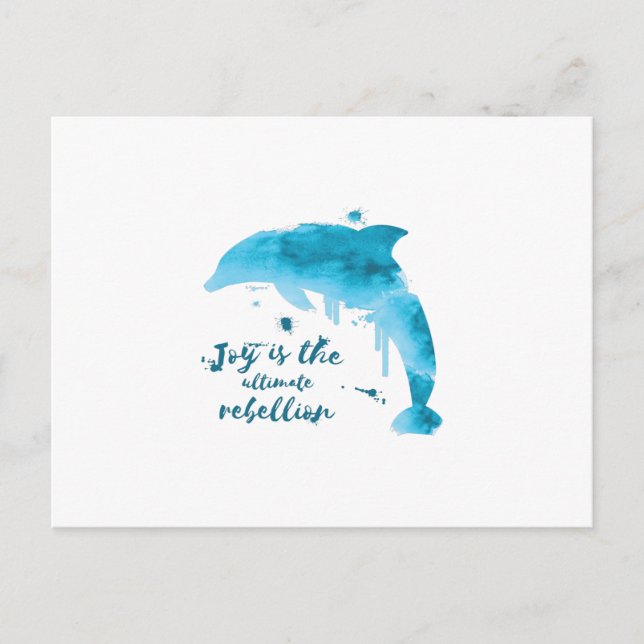 Water colour dolphin postcard (Front)