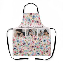 Water Colour Flowers Mother All-Over Print Apron