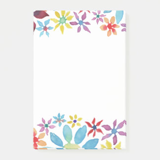Water Colour Flowers Post-it Notes