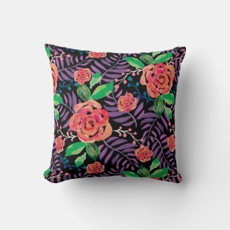 Water colour forest cushion
