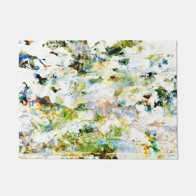 Water colour, grunge rustic graphic design art doormat (Front)