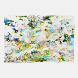 Water colour, grunge rustic graphic design art tea towel