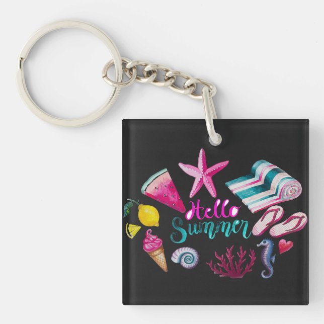 water colour key ring (Front)