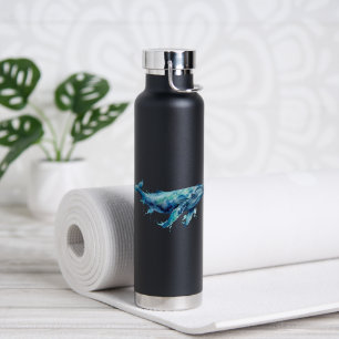 water colour marine life bottle