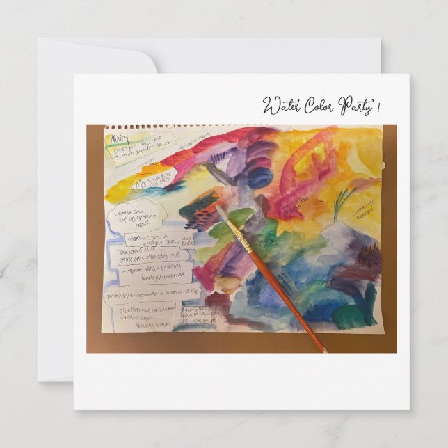 Water Colour Mixing Postcard (Front)